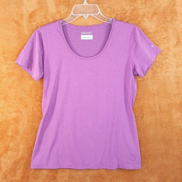 COLUMBIA Womens Top Medium Purple Pullover Omni Wick Athletic Gym Outdoor - Picture 1 of 9